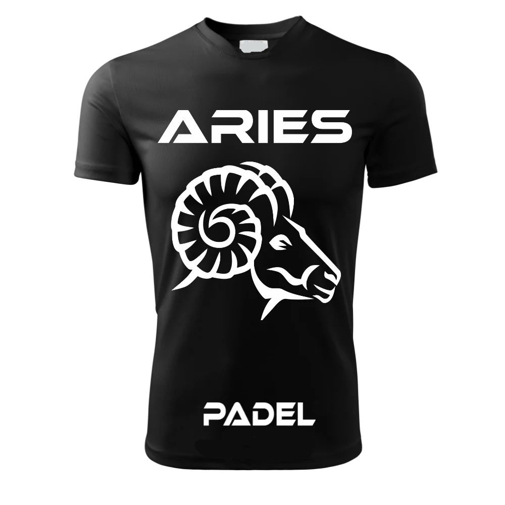 T-Shirt PADEL in Tessuto Dry Fit UNISEX - Ariete - Elasticizzato e Traspirante Maglietta Maglia Sport Super vestibilità Top qualità
