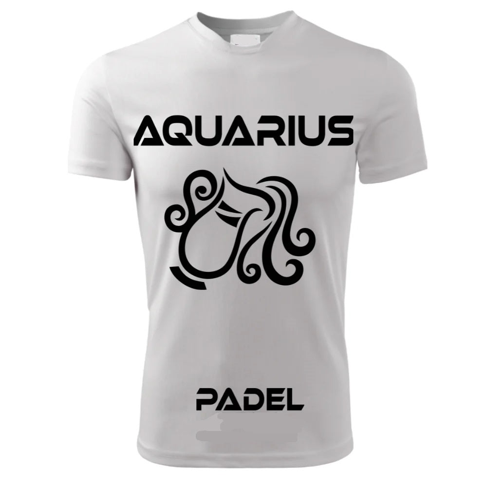 T-Shirt PADEL in Tessuto Dry Fit UNISEX - ACQUARIO - Elasticizzato e Traspirante Maglietta Maglia Sport Super vestibilità Top qualità
