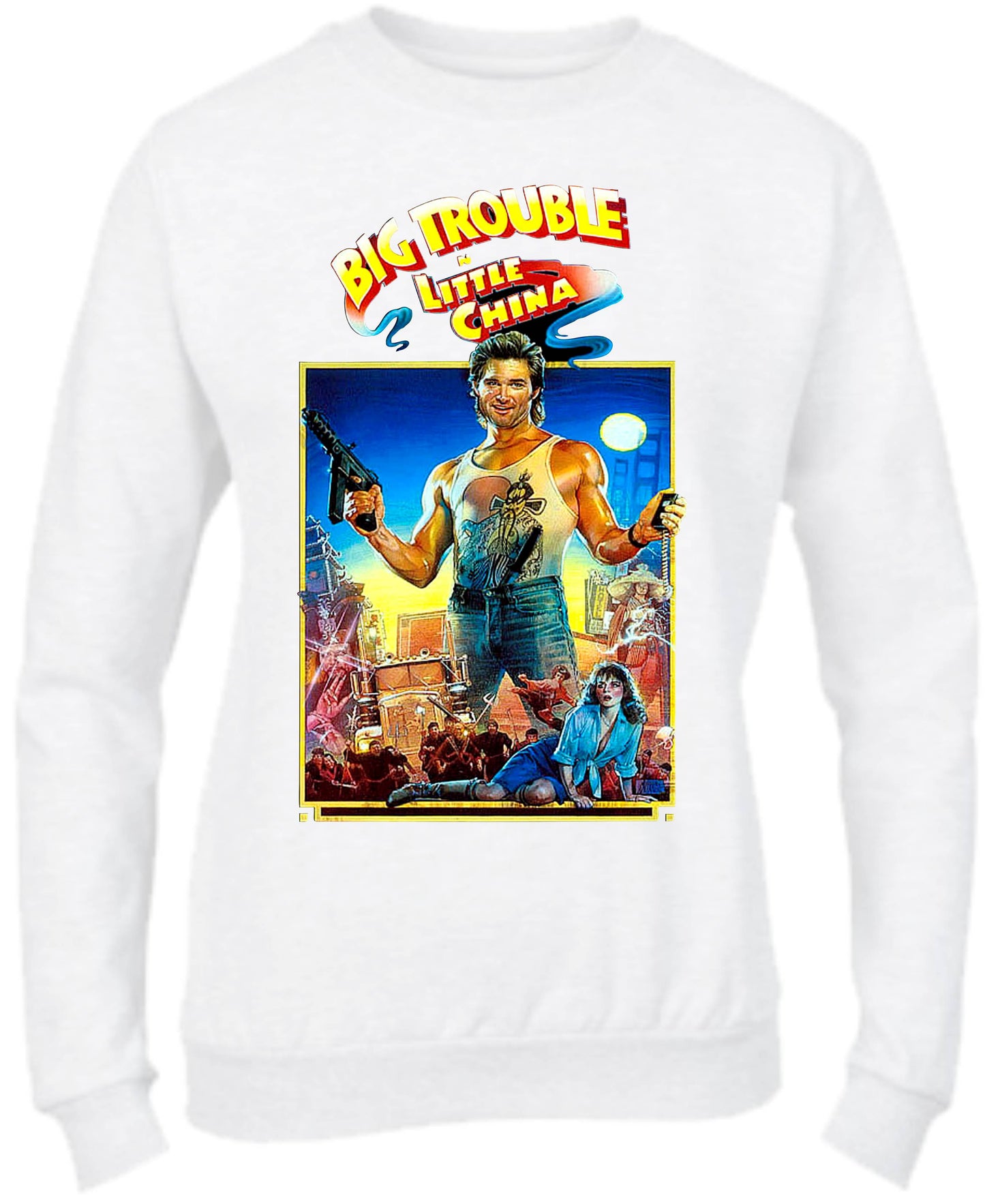 Felpa Girocollo UOMO, DONNA & BAMBIN - BIG TROUBLE IN LITTLE CHINA - Super vestibilità Top qualità