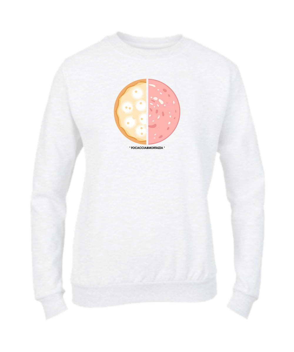 Felpa Girocollo UOMO, DONNA & BAMBIN - FOCACCIA E MORTAZZA - Super vestibilità Top qualità