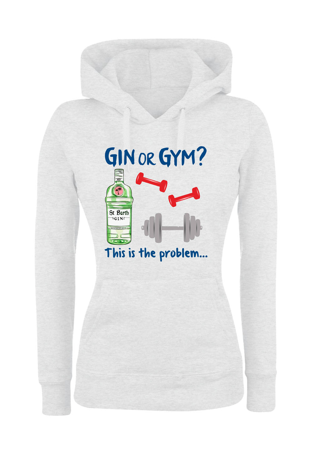 Felpa con cappuccio UOMO, DONNA & BAMBIN - GIN OR GYM - Super vestibilità Top qualità