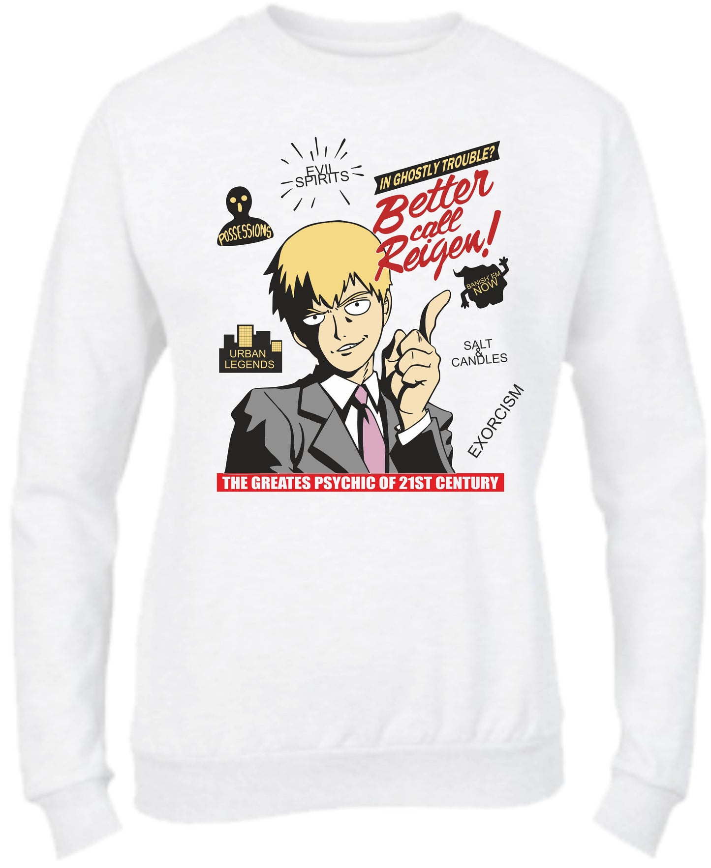 Felpa Girocollo UOMO, DONNA & BAMBIN - ARATAKA REIGEN - Super vestibilità Top qualità - Social Crazy