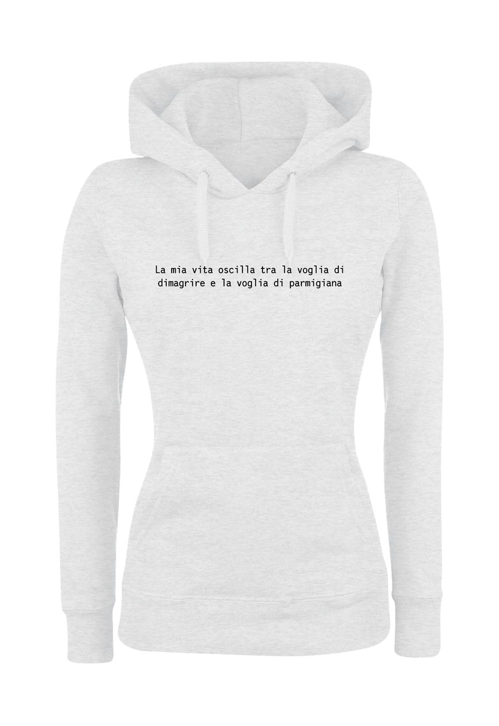 Felpa con cappuccio UOMO, DONNA & BAMBIN - LA MIA VITA OSCILLA - Super vestibilità Top qualità