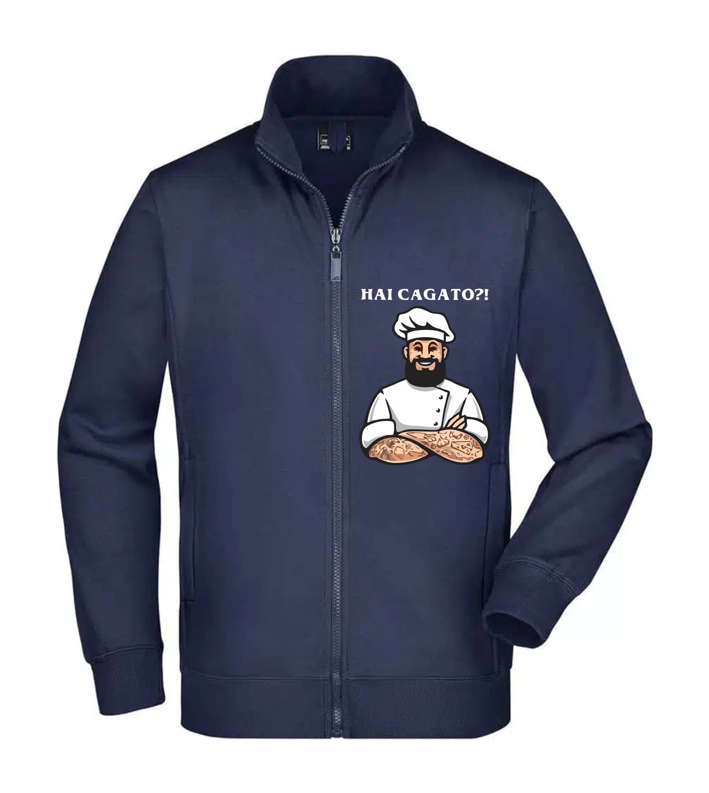 Felpa Unisex Full Zip - HAI CAGATO? - Super vestibilità Top qualità