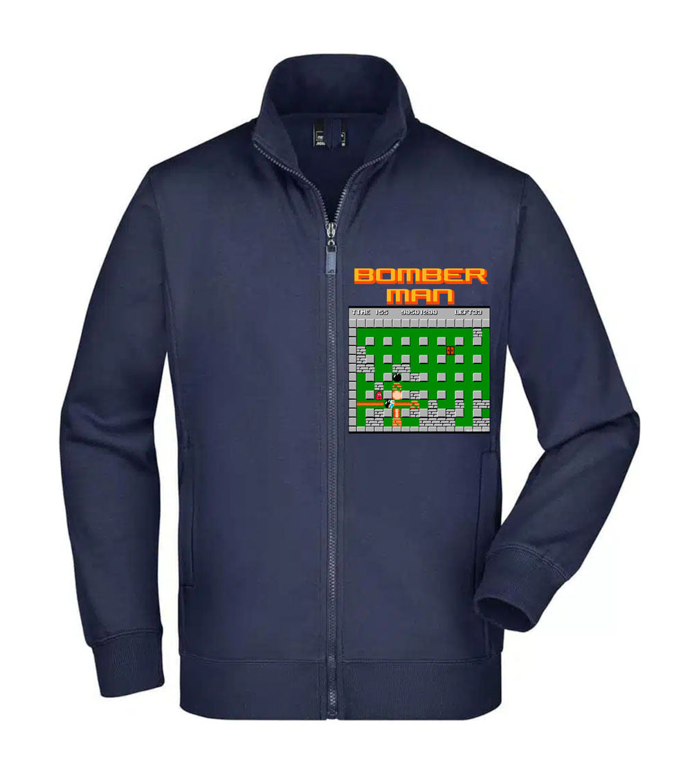 Felpa Unisex Full Zip - BOMBERMAN RETRÒ - Super vestibilità Top qualità