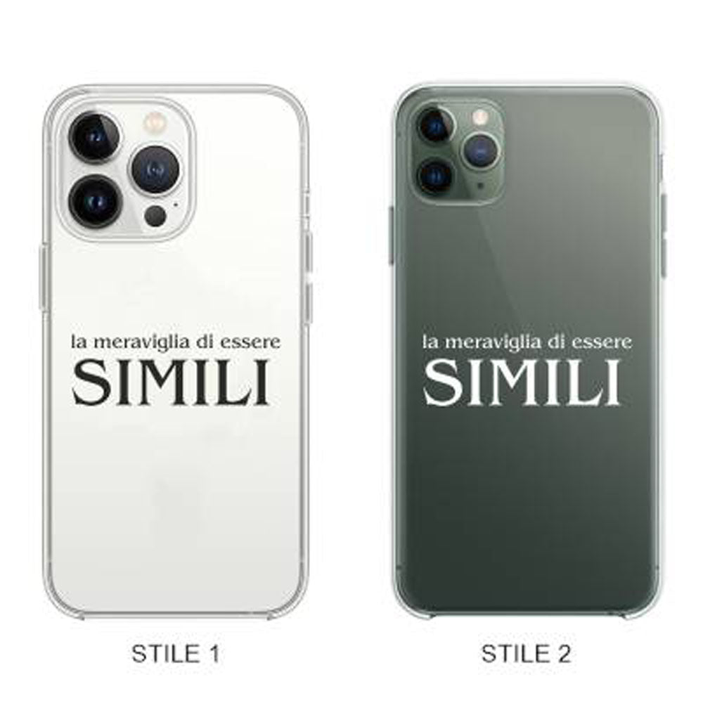 Cover Compatibile Con Tutti i Modelli iPhone - LA MERAVIGLIA DI ESSERE SIMILI - Trasparente UltraSottili AntiGraffio Antiurto Case Custodia Marca