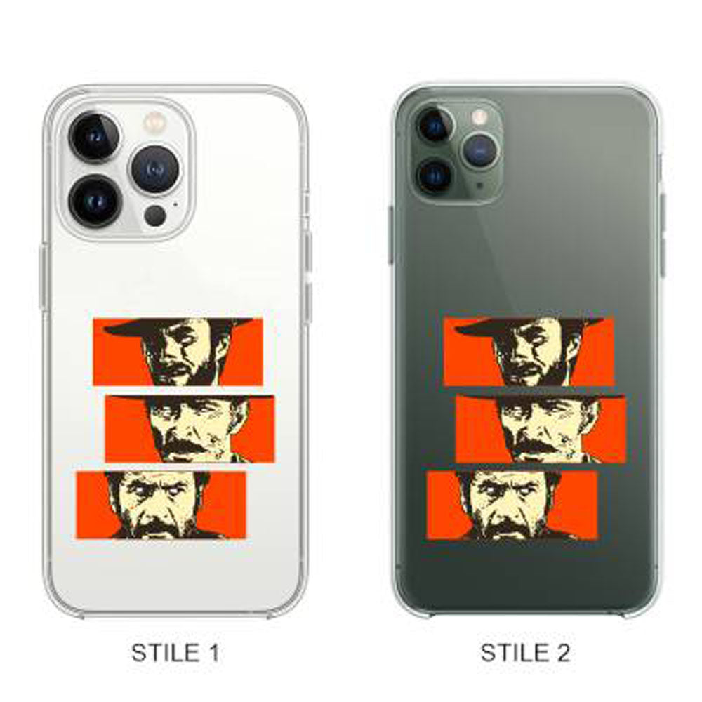 Cover Compatibile Con Tutti i Modelli iPhone - IL BUONO IL BRUTTO IL CATTIVO - Trasparente UltraSottili AntiGraffio Antiurto Case Custodia Marca