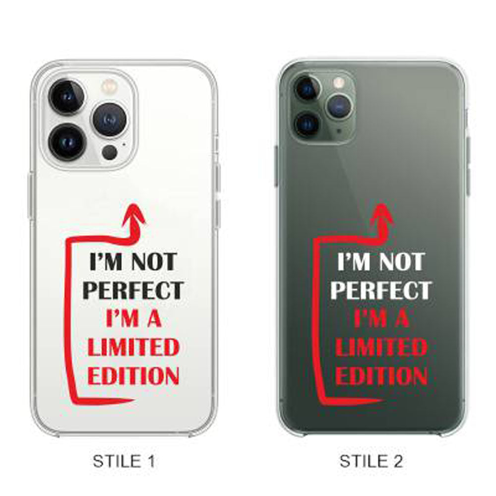 Cover Compatibile Con Tutti i Modelli iPhone - I'M LIMITED EDITION - Trasparente UltraSottili AntiGraffio Antiurto Case Custodia Marca