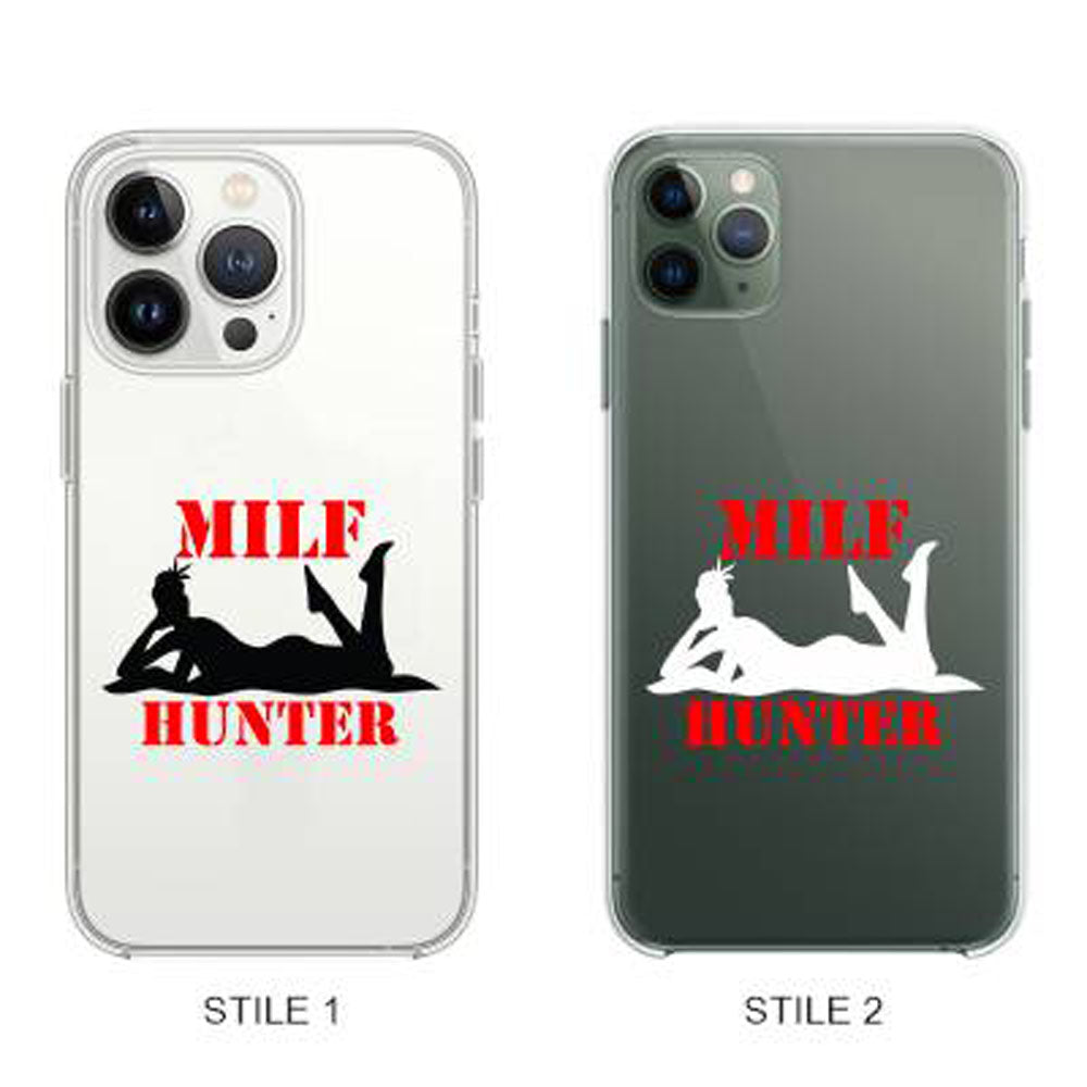 Cover Compatibile Con Tutti i Modelli iPhone - MILF HUNTER - Trasparente UltraSottili AntiGraffio Antiurto Case Custodia Marca