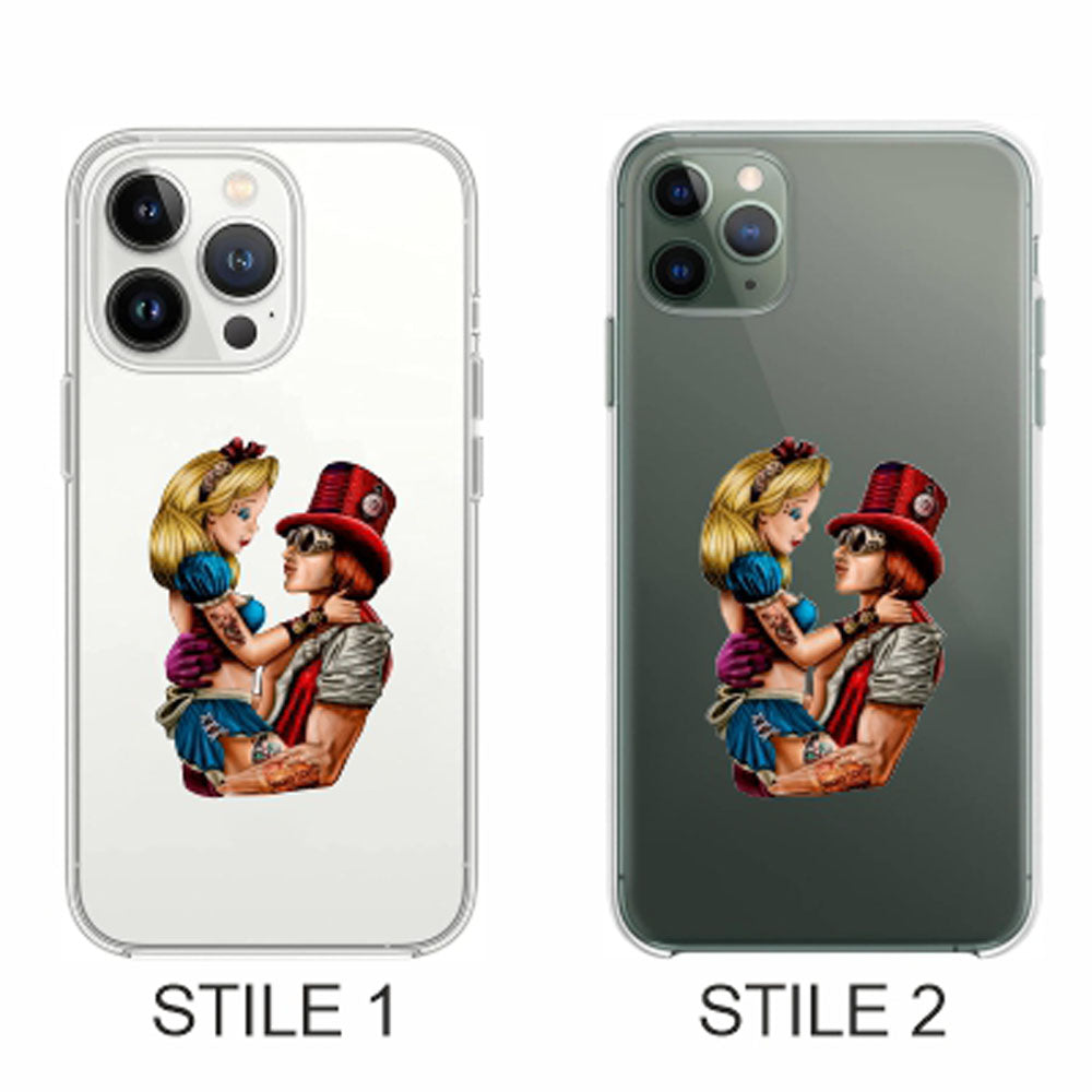 Cover Compatibile Con Tutti i Modelli iPhone - ALICE E WILLY - Trasparente UltraSottili AntiGraffio Antiurto Case Custodia Marca