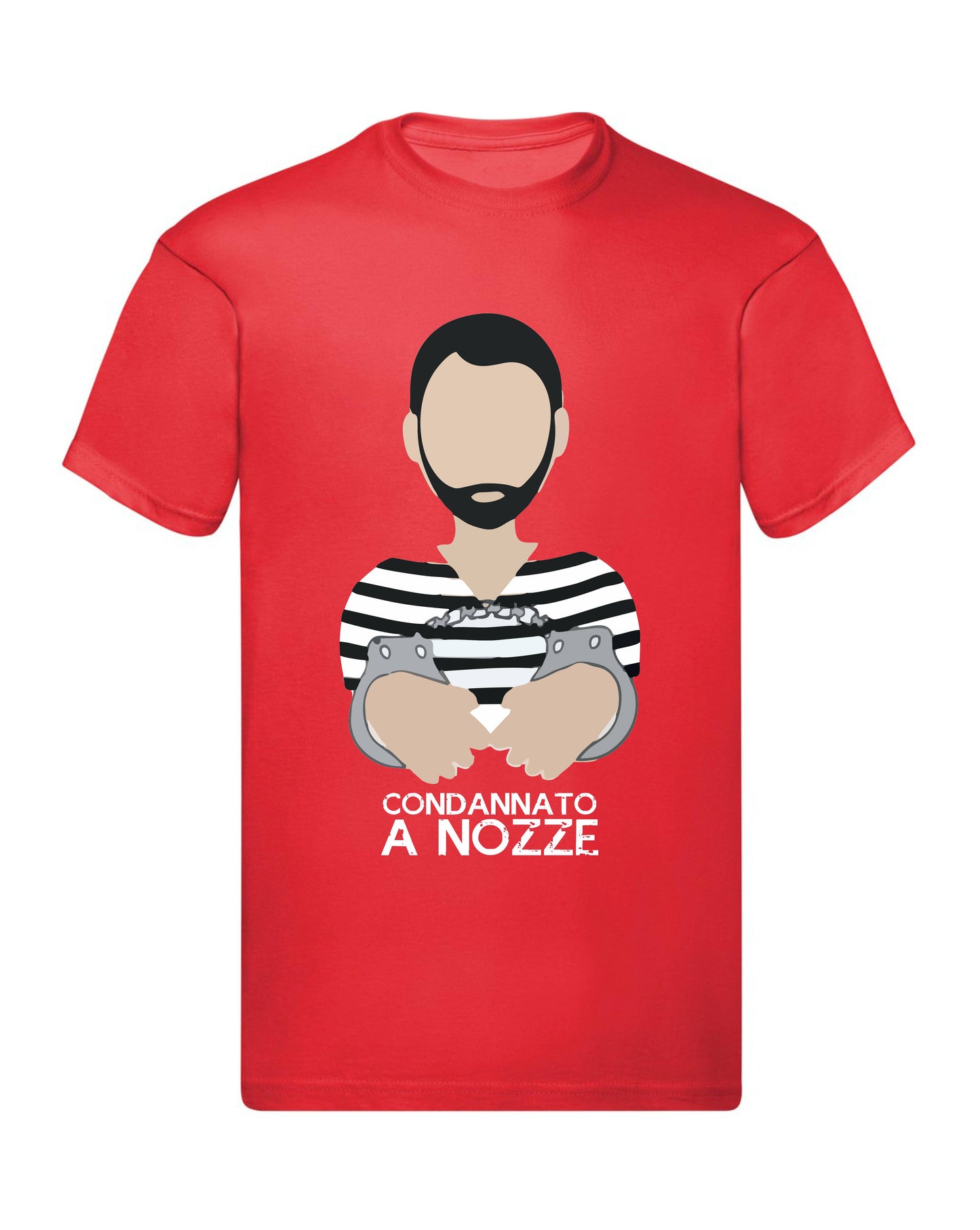 T-Shirt Uomo - CONDANNATO A NOZZE - Maglietta Maglia Tshirt Super vestibilità Top qualità