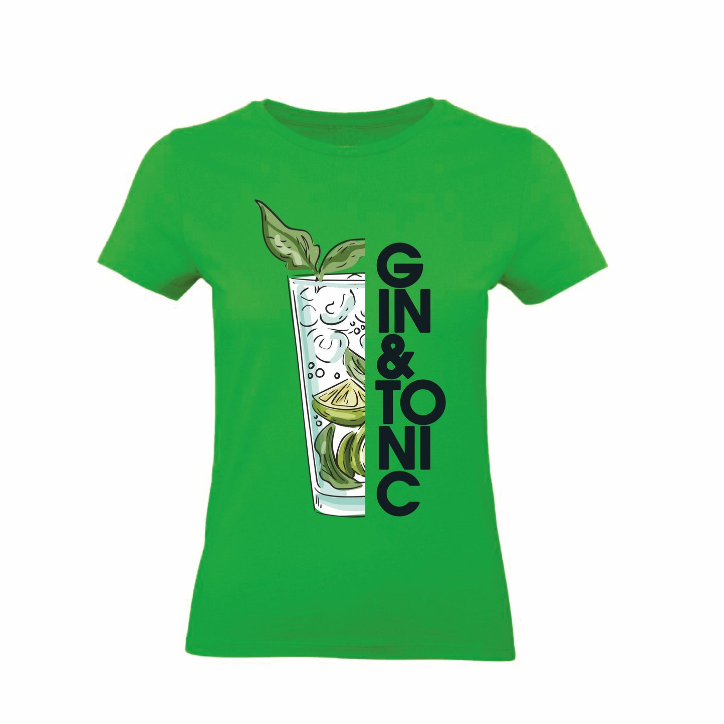 T-Shirt Uomo, Donna & Bambino - GIN E TONIC - Maglietta Maglia Tshirt Super vestibilità Top qualità