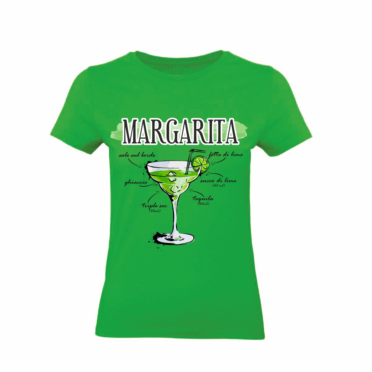 T-Shirt Uomo Donna & Bambino - MARGARITA - Maglietta Maglia Tshirt Super vestibilità Top qualità