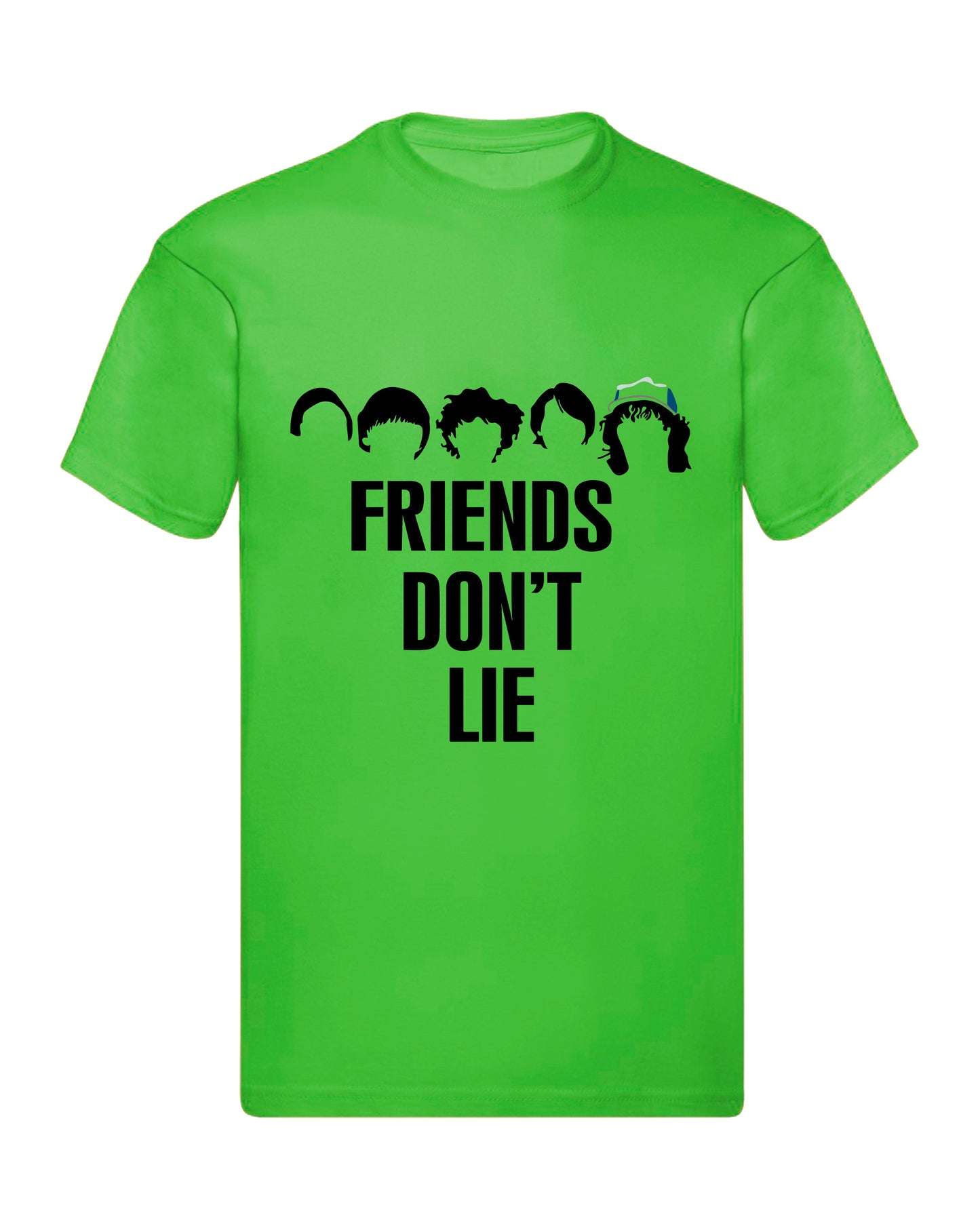 T-Shirt Uomo, Donna & Bambino - FRIEND'S DON'T LIE - Maglietta Maglia Tshirt Super vestibilità Top qualità