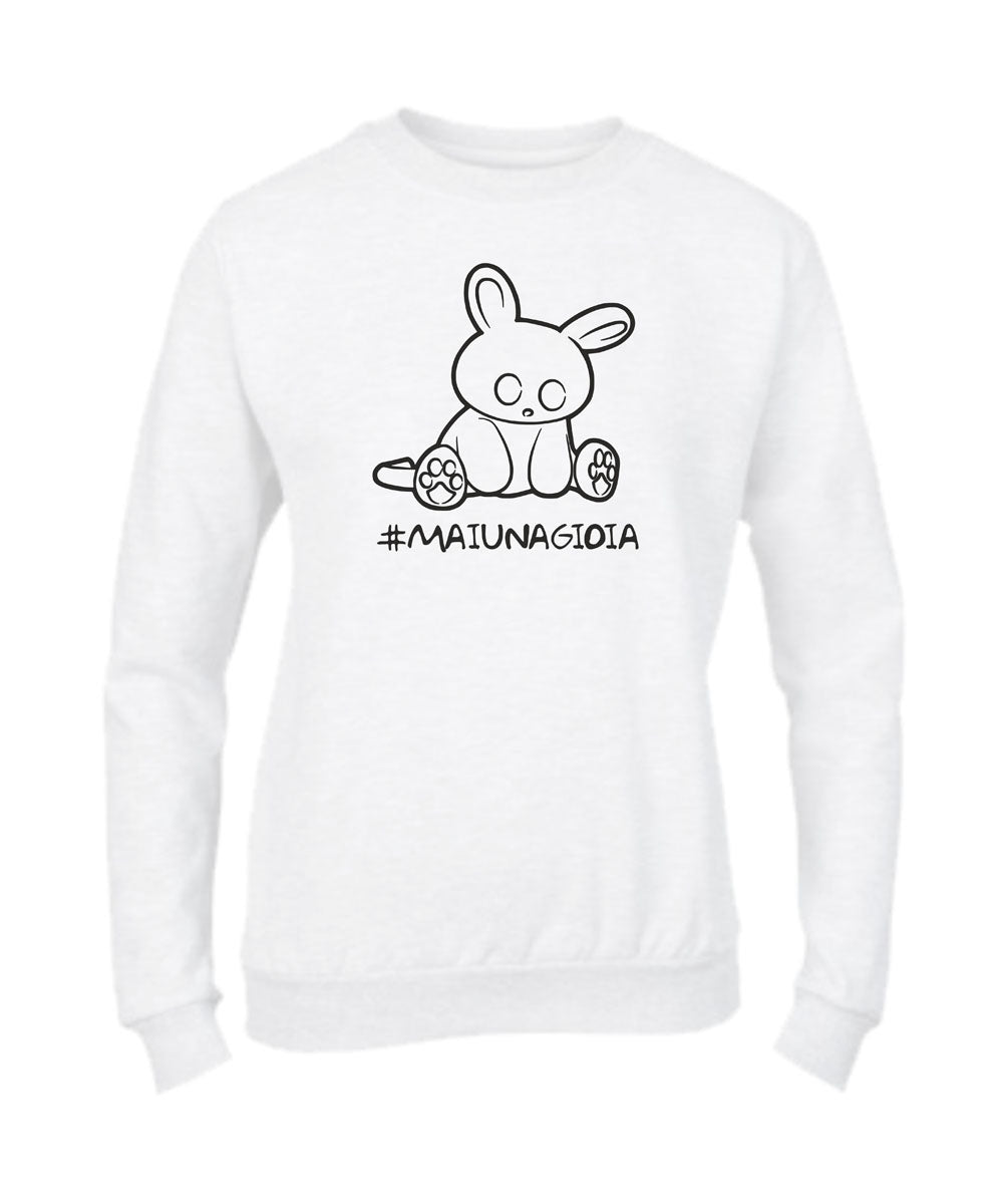 Felpa Girocollo UOMO, DONNA & BAMBIN - #MAIUNAGIOIA - Super vestibilità Top qualità - Social Crazy