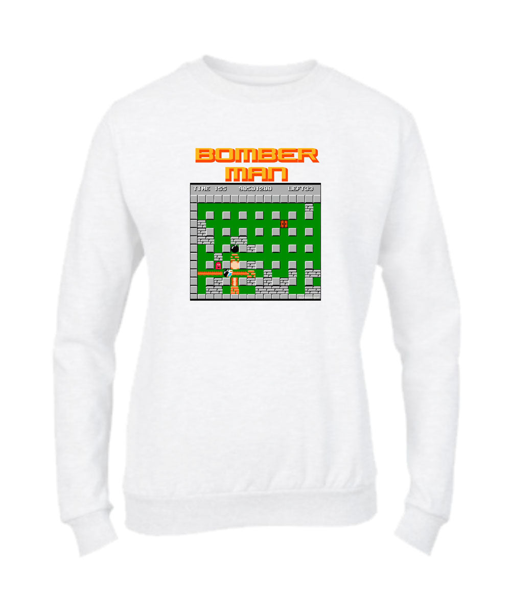 Felpa Girocollo UOMO, DONNA & BAMBIN - BOMBERMAN RETRÒ - Super vestibilità Top qualità