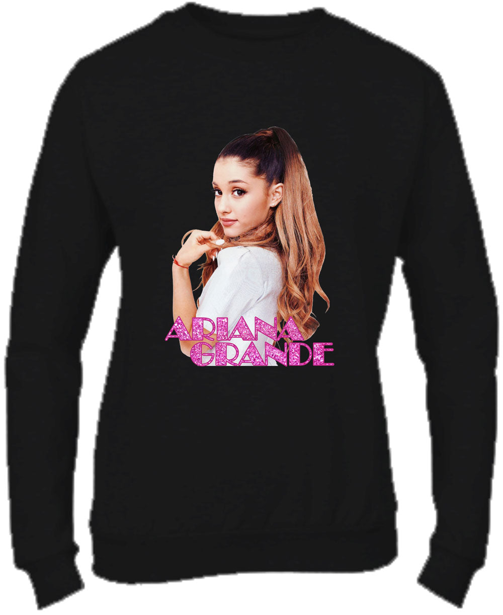 Felpa Girocollo DONNA & BAMBIN - ARIANA GRANDE - Super vestibilità Top qualità - Social Crazy