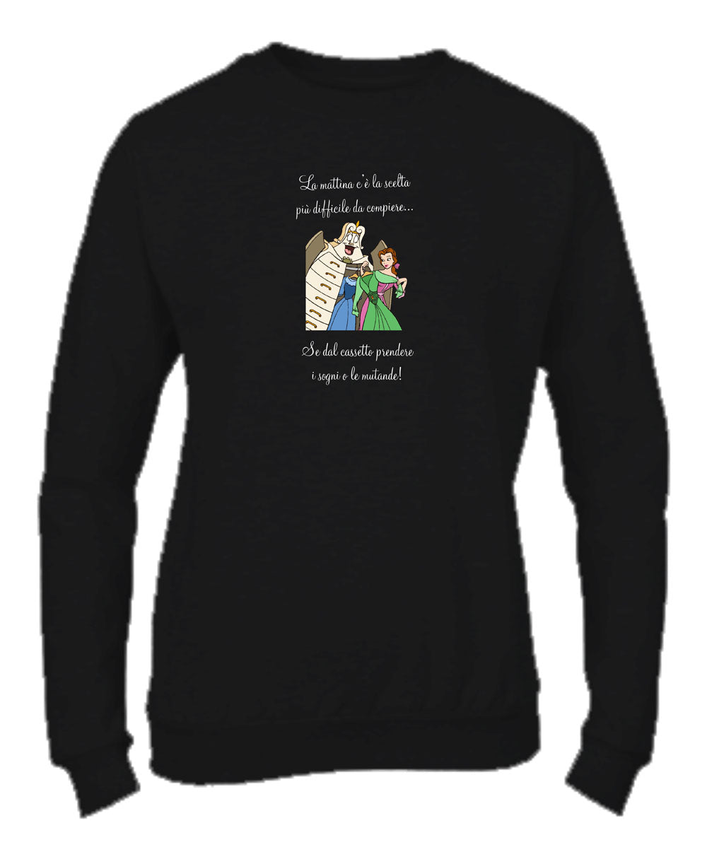 Felpa Girocollo DONNA & BAMBIN - BELLE ARMADIO - Super vestibilità Top qualità - Social Crazy