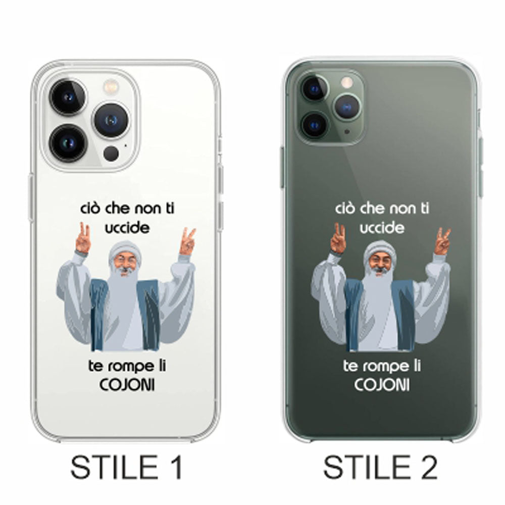 Cover Compatibile Con Tutti i Modelli iPhone - CIO CHE NON TI UCCIDE TI ROMPE I COJO - Trasparente UltraSottili AntiGraffio Antiurto Case Custodia Marca