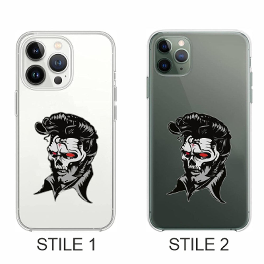 Cover Compatibile Con Tutti i Modelli iPhone - HELLVIS BACK - Trasparente UltraSottili AntiGraffio Antiurto Case Custodia Marca