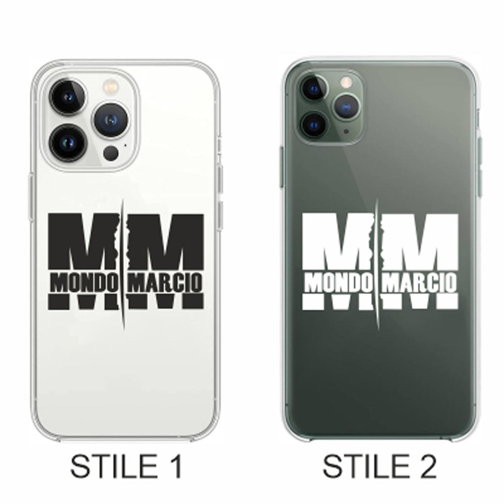 Cover Compatibile Con Tutti i Modelli iPhone - MONDO MARCIO - Trasparente UltraSottili AntiGraffio Antiurto Case Custodia Marca