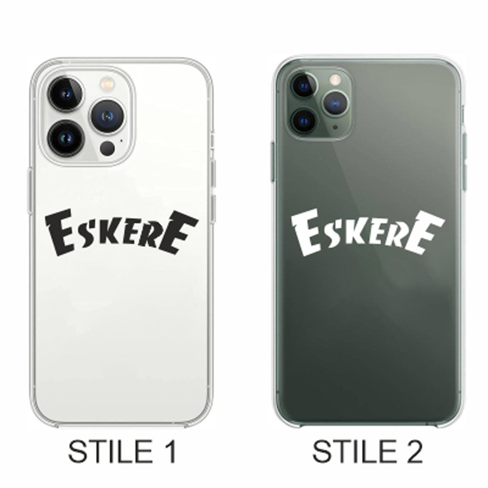 Cover Compatibile Con Tutti i Modelli iPhone - ESKERE MODELLO 2 - Trasparente UltraSottili AntiGraffio Antiurto Case Custodia Marca