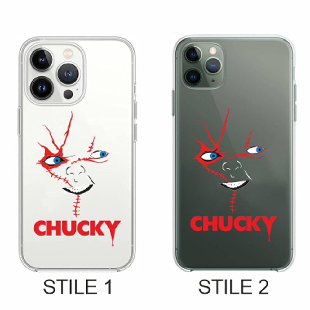 Cover Compatibile Con Tutti i Modelli iPhone - CHUCKY - Trasparente UltraSottili AntiGraffio Antiurto Case Custodia Marca