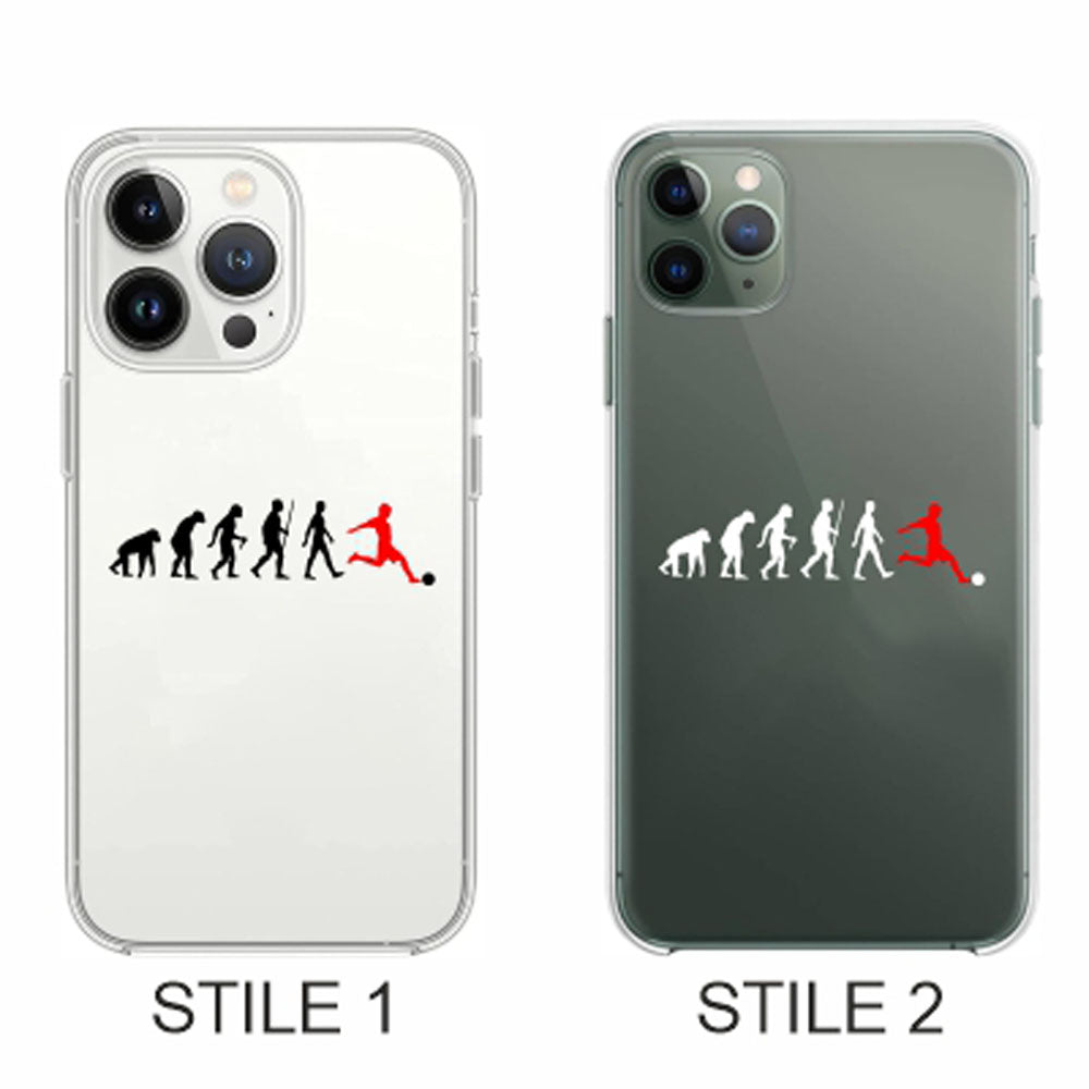 Cover Compatibile Con Tutti i Modelli iPhone - CALCIO EVOLUTION - Trasparente UltraSottili AntiGraffio Antiurto Case Custodia Marca