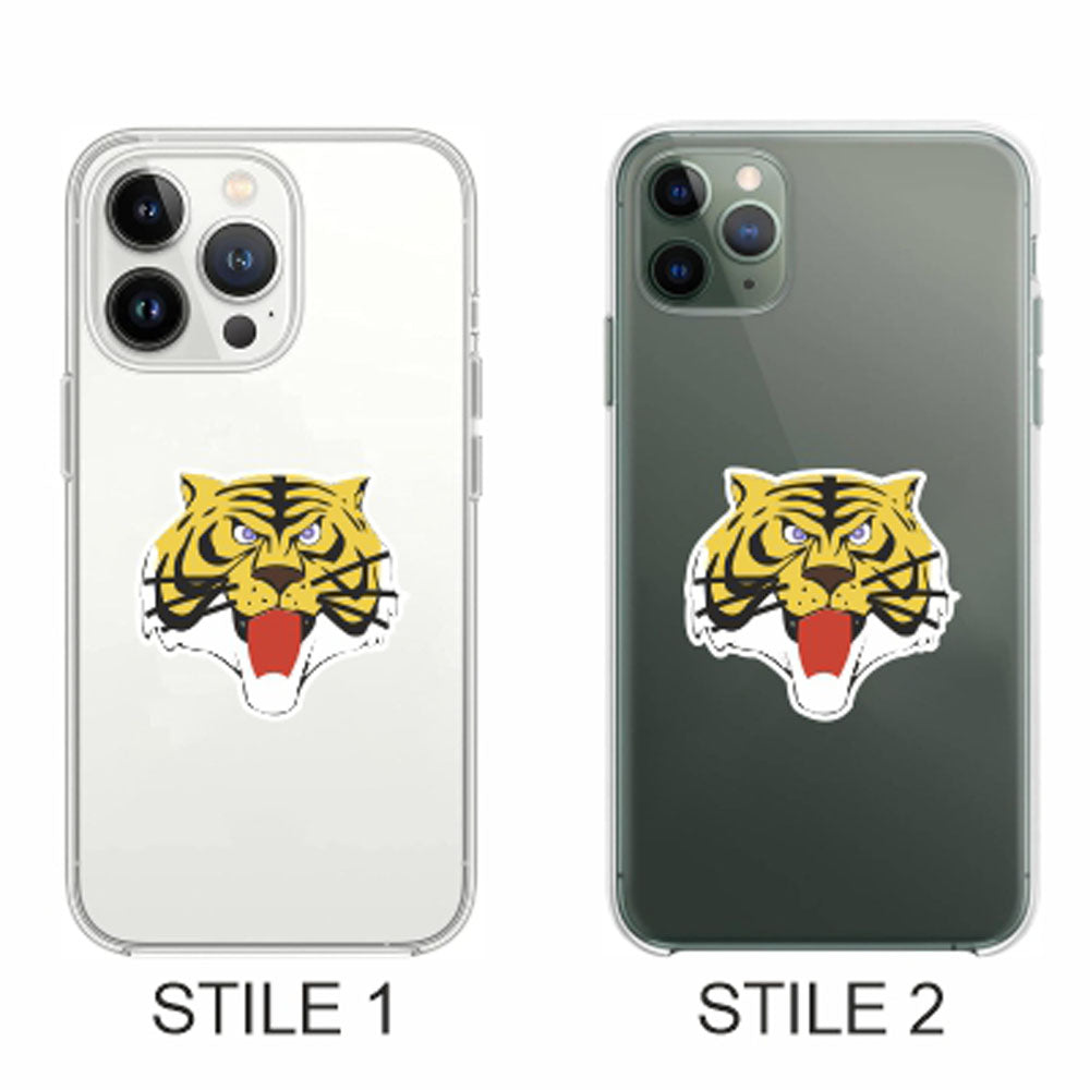 Cover Compatibile Con Tutti i Modelli iPhone - L'UOMO TIGRE HEAD - Trasparente UltraSottili AntiGraffio Antiurto Case Custodia Marca