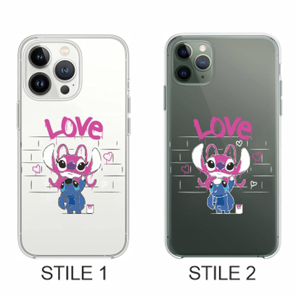 Cover Compatibile Con Tutti i Modelli iPhone - MURALES LOVE - Trasparente UltraSottili AntiGraffio Antiurto Case Custodia Marca