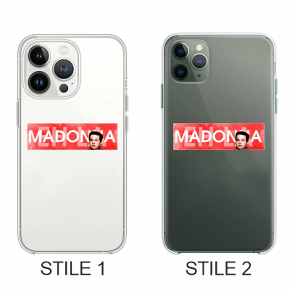 Cover Compatibile Con Tutti i Modelli iPhone - EH LA MADONNA - Trasparente UltraSottili AntiGraffio Antiurto Case Custodia Marca