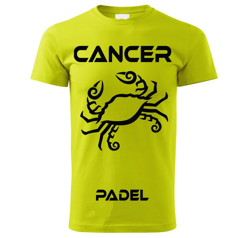 T-Shirt PADEL in Tessuto Dry Fit UNISEX - CANCRO - Elasticizzato e Traspirante Maglietta Maglia Sport Super vestibilità Top qualità