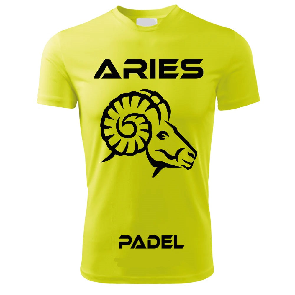 T-Shirt PADEL in Tessuto Dry Fit UNISEX - Ariete - Elasticizzato e Traspirante Maglietta Maglia Sport Super vestibilità Top qualità