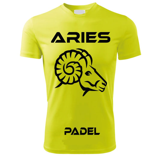 T-Shirt PADEL in Tessuto Dry Fit UNISEX - Ariete - Elasticizzato e Traspirante Maglietta Maglia Sport Super vestibilità Top qualità
