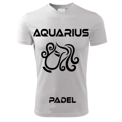 T-Shirt PADEL in Tessuto Dry Fit UNISEX - ACQUARIO - Elasticizzato e Traspirante Maglietta Maglia Sport Super vestibilità Top qualità