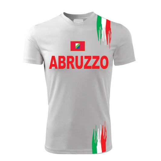 T-Shirt PADEL in Tessuto Dry Fit UNISEX - ABRUZZO - Elasticizzato e Traspirante Maglietta Maglia Sport Super vestibilità Top qualità
