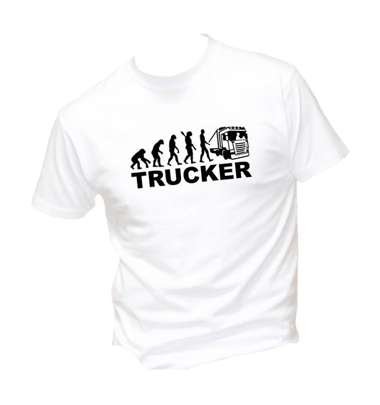 T-Shirt Uomo, Donna & Bambino - EVOLUTION TRUCKER - Maglietta Maglia Tshirt Super vestibilità Top qualità