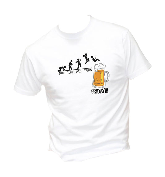 T-Shirt Uomo, Donna & Bambino - FRIDAY BEER - Maglietta Maglia Tshirt Super vestibilità Top qualità