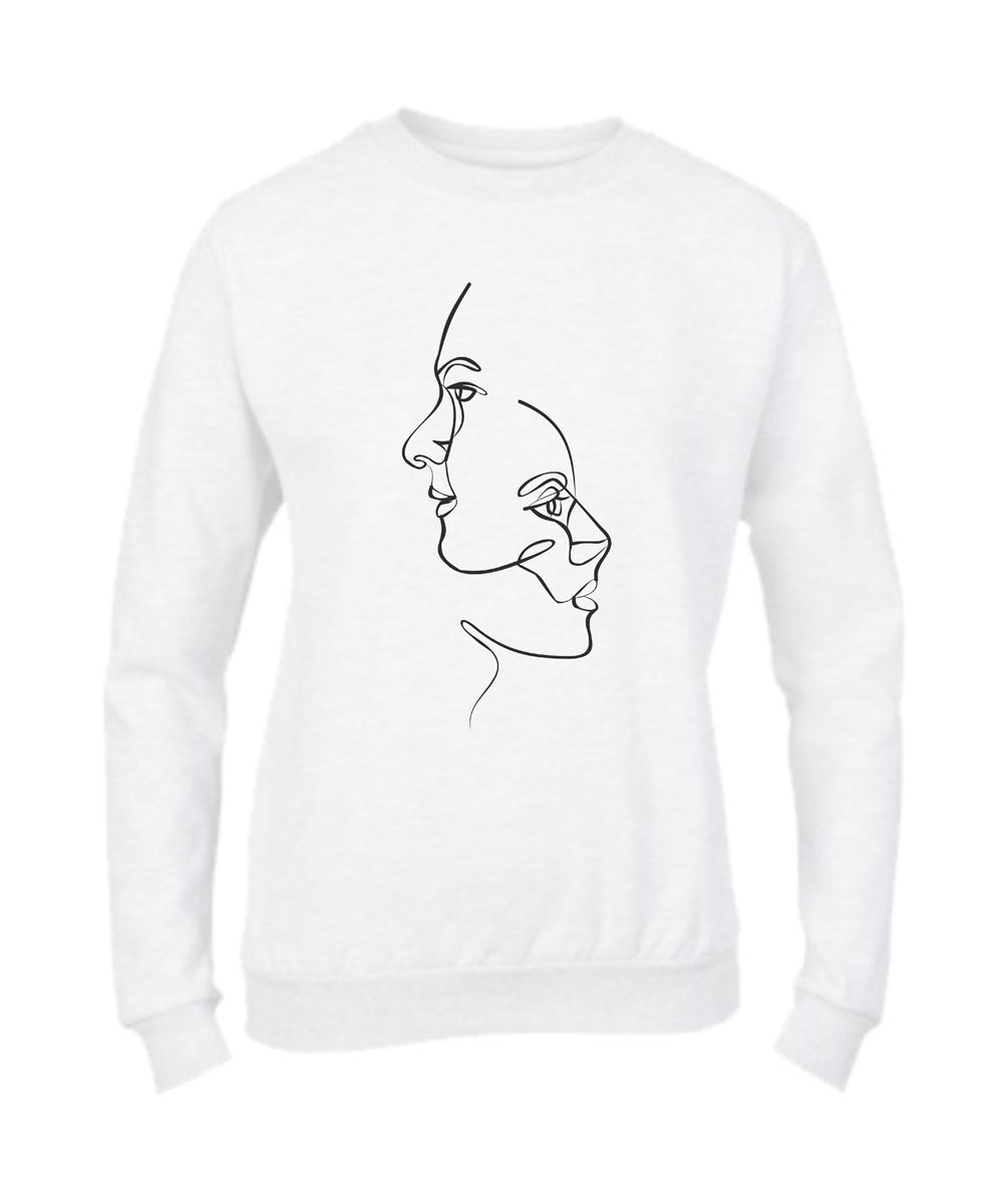 Felpa Girocollo UOMO, DONNA & BAMBIN - FACES - Super vestibilità Top qualità