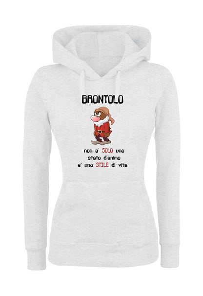 Felpa con cappuccio UOMO, DONNA & BAMBIN - BRONTOLO NON È SOLO UNO STATO D'ANIMO - Super vestibilità Top qualità