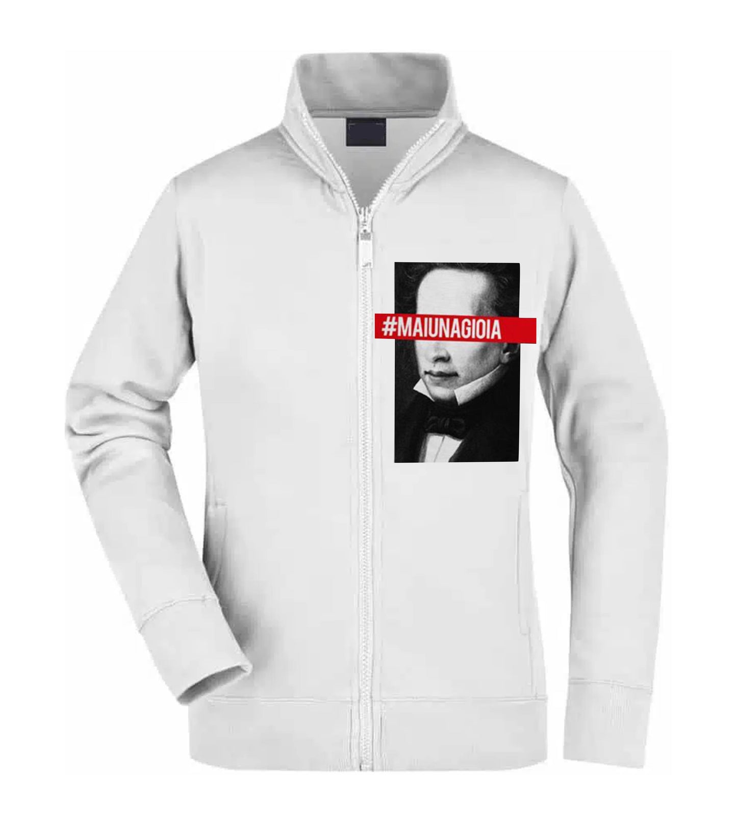 Felpa Unisex Full Zip - LEOPARDI MAI UNA GIOIA - Super vestibilità Top qualità