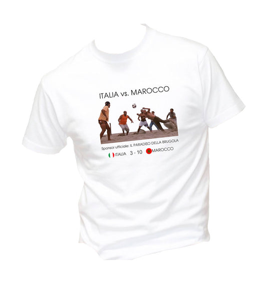 T-Shirt Uomo & Bambino - ITALIA VS MAROCCO - Maglietta Maglia Tshirt Super vestibilità Top qualità
