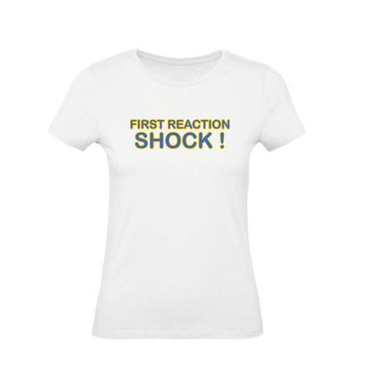 T-Shirt Uomo, Donna & Bambino - FIRST REACTION SHOCK - Maglietta Maglia Tshirt Super vestibilità Top qualità - Social Crazy