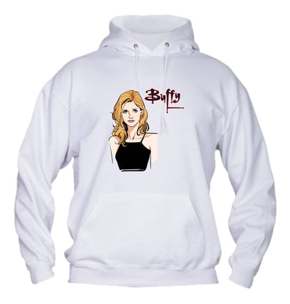 Felpa con cappuccio UOMO, DONNA & BAMBIN - BUFFY L'AMMAZZA VAMPIRI - Super vestibilità Top qualità - Social Crazy