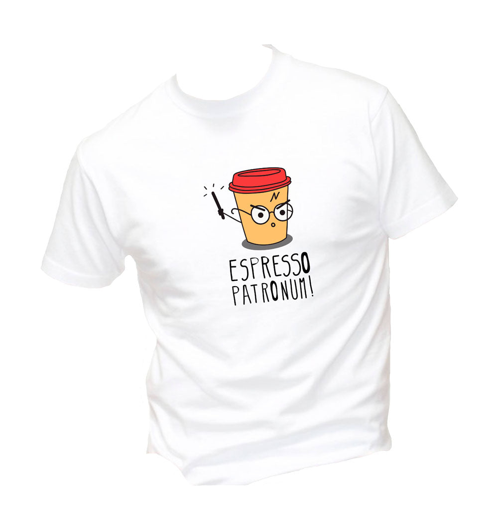 T-Shirt Uomo, Donna & Bambino - ESPRESSO PATRONUM - Maglietta Maglia Tshirt Super vestibilità Top qualità