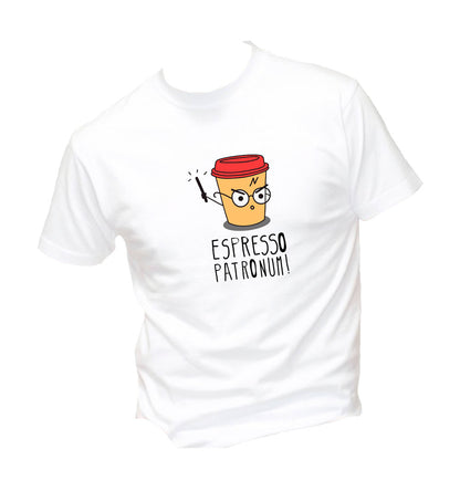 T-Shirt Uomo, Donna & Bambino - ESPRESSO PATRONUM - Maglietta Maglia Tshirt Super vestibilità Top qualità