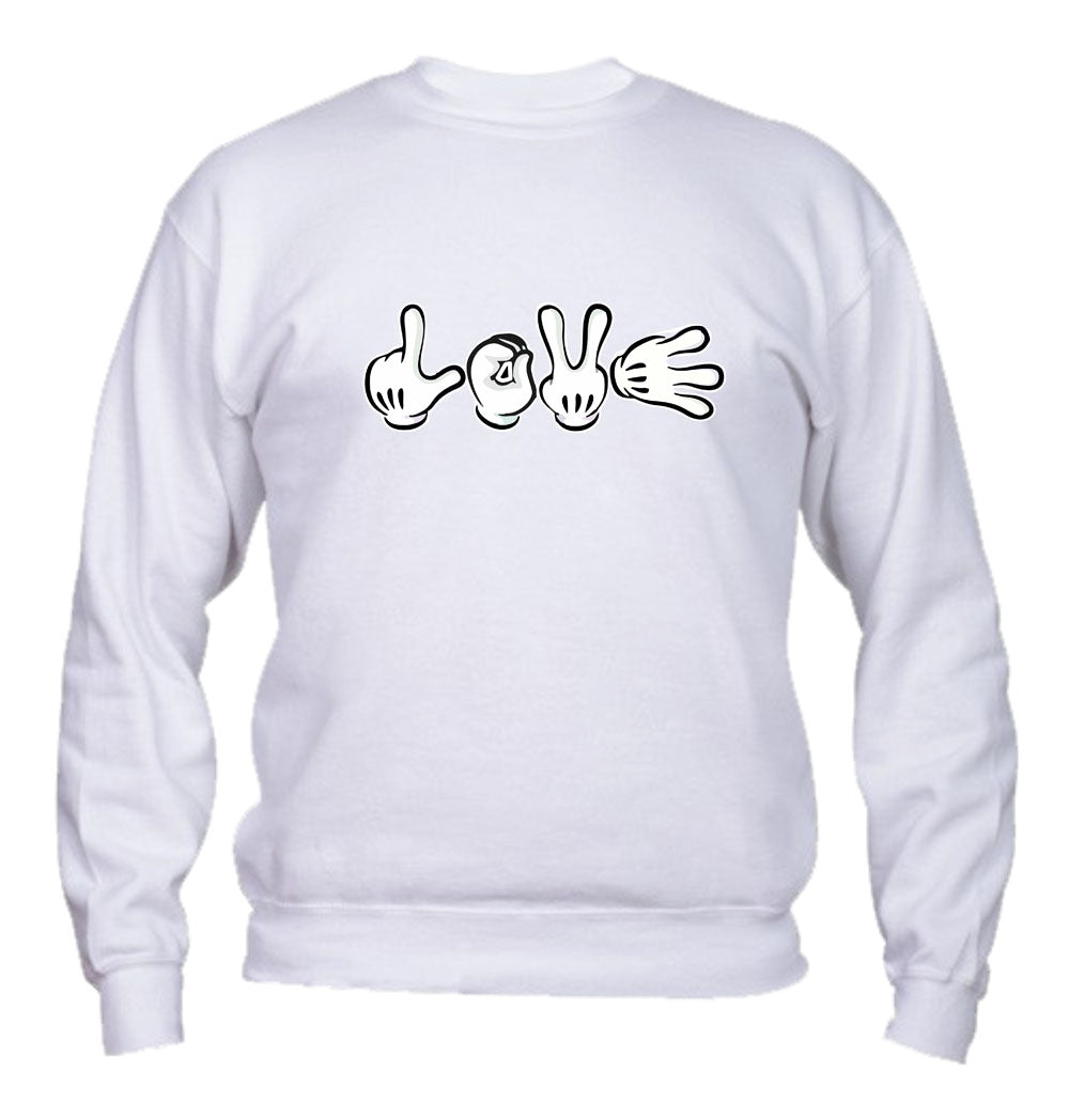 Felpa Girocollo UOMO, DONNA & BAMBIN - LOVE - Super vestibilità Top qualità
