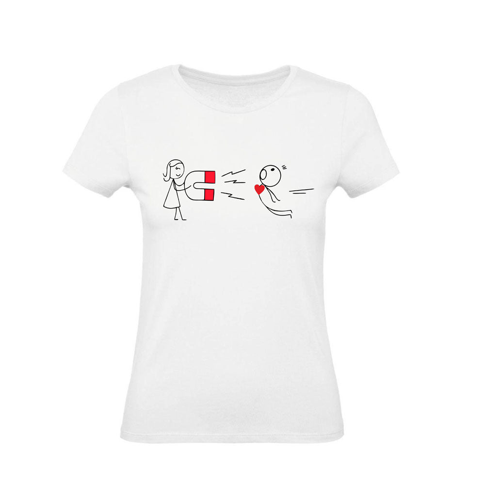 T-Shirt Donna - COPPIA CALAMITA - Maglietta Maglia Tshirt Super vestibilità Top qualità