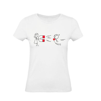 T-Shirt Donna - COPPIA CALAMITA - Maglietta Maglia Tshirt Super vestibilità Top qualità