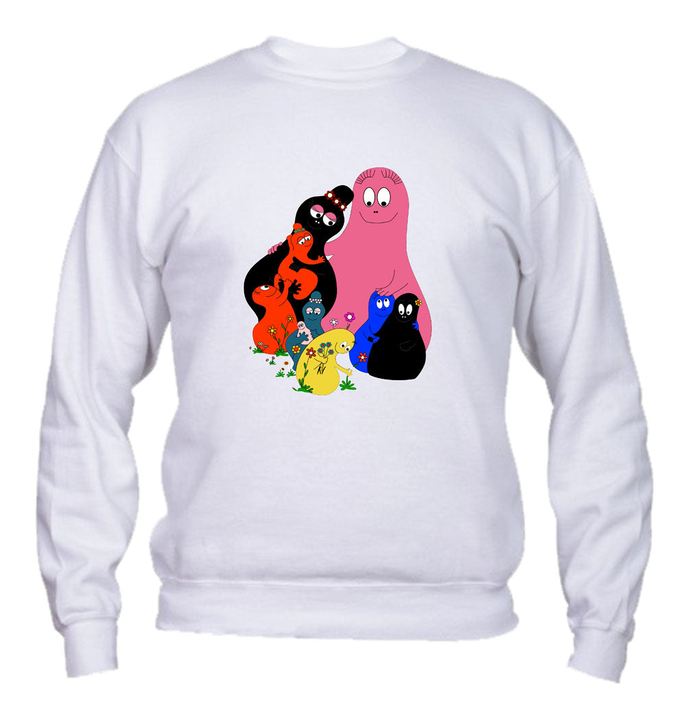 Felpa Girocollo UOMO, DONNA & BAMBIN - BARBAPAPÀ - Super vestibilità Top qualità